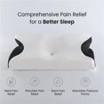 thumbnail image 4 of Ergonomic Cervical Support Memory Foam Pillow – Neck Pain Relief, Non-Collapse Design for Home & Travel Black, 4 of 7