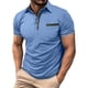 thumbnail image 1 of Blusa y camisa de manga corta con cuello vuelto para hombre, color liso, con solapa, botón y bolsillo, informal, a la moda, blusa para hombre, 1 of 7