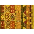 thumbnail image 1 of Ahgly Company Indoor Rectangle Solid Yellow Modern Area Rugs, 2' x 4', 1 of 4