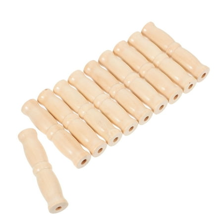 LITINKIMI 10Pcs Wooden Handles for Buckets Containers Comfortable Grip 3.15X0.71X0.71in