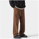 thumbnail image 4 of Pantalones de pana para hombre, de longitud completa, holgados, de color liso, talla grande, con cordón, rectos, para hombre, 4 of 6