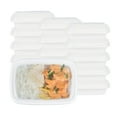 thumbnail image 2 of Restaurantware-Asporto 24 Ounce Take Out Containers, 50 Food Containers With Lids - Microwavable, Disposable, White Plastic To Go Boxes For Food, No BPA, For Take Out And Delivery, 2 of 11