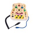 thumbnail image 4 of lionlar LED Busy Board Wooden Control Panel Montessori Toys LED Wooden Sensory Board for Smile Pattern, 4 of 9