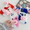 thumbnail image 3 of 3D Cute for iPhone 13 Case Plush Furry Fuzzy for Women Fuzzy Fluffy Cartoon Cow Fur Hair Girly Protection Cover for iPhone 13 Phone Case Pink, 3 of 12