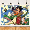 thumbnail image 4 of Fondo de feliz cumpleaños de Dragon Ball con dibujos animados de Anime Son Goku, decoración de pared, fondo de fotografía, suministros para fiestas, regalos de Navidad, 4 of 5
