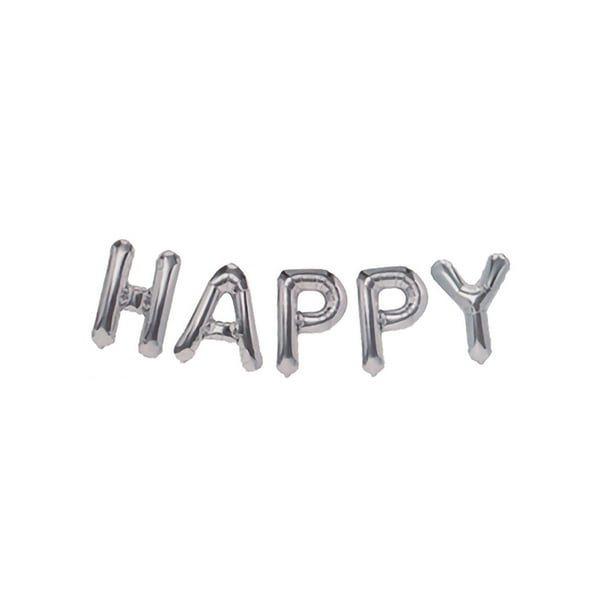Injueey Juego de FELIZ CUMPLEAÑOS Letras del alfabeto Globos de papel de aluminio Decoración de fiesta de cumpleaños Kits de decoración para fiestas No.03 Injueey HA002702-03B