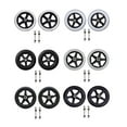thumbnail image 2 of 2Pcs Universal Wheelchair Front Caster Wheels 6/7/8in Solid Tire Replacement Durable Accessories, 2 of 5