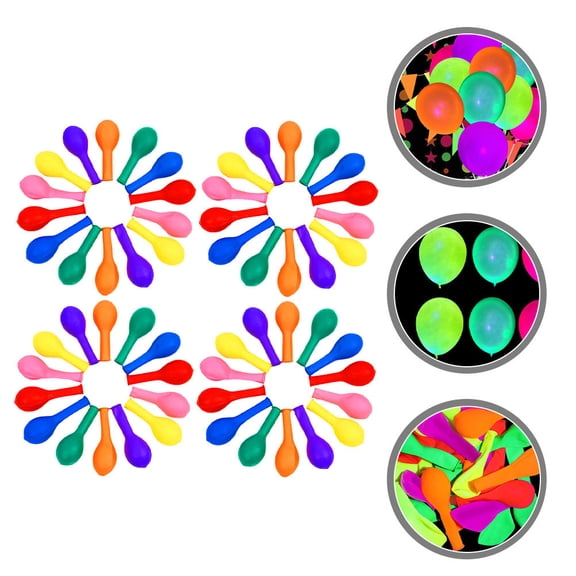 Homoyoyo Fluorescent Latex Balloons, Assorted Colors, Ideal for Wedding and Birthday 100Pcs