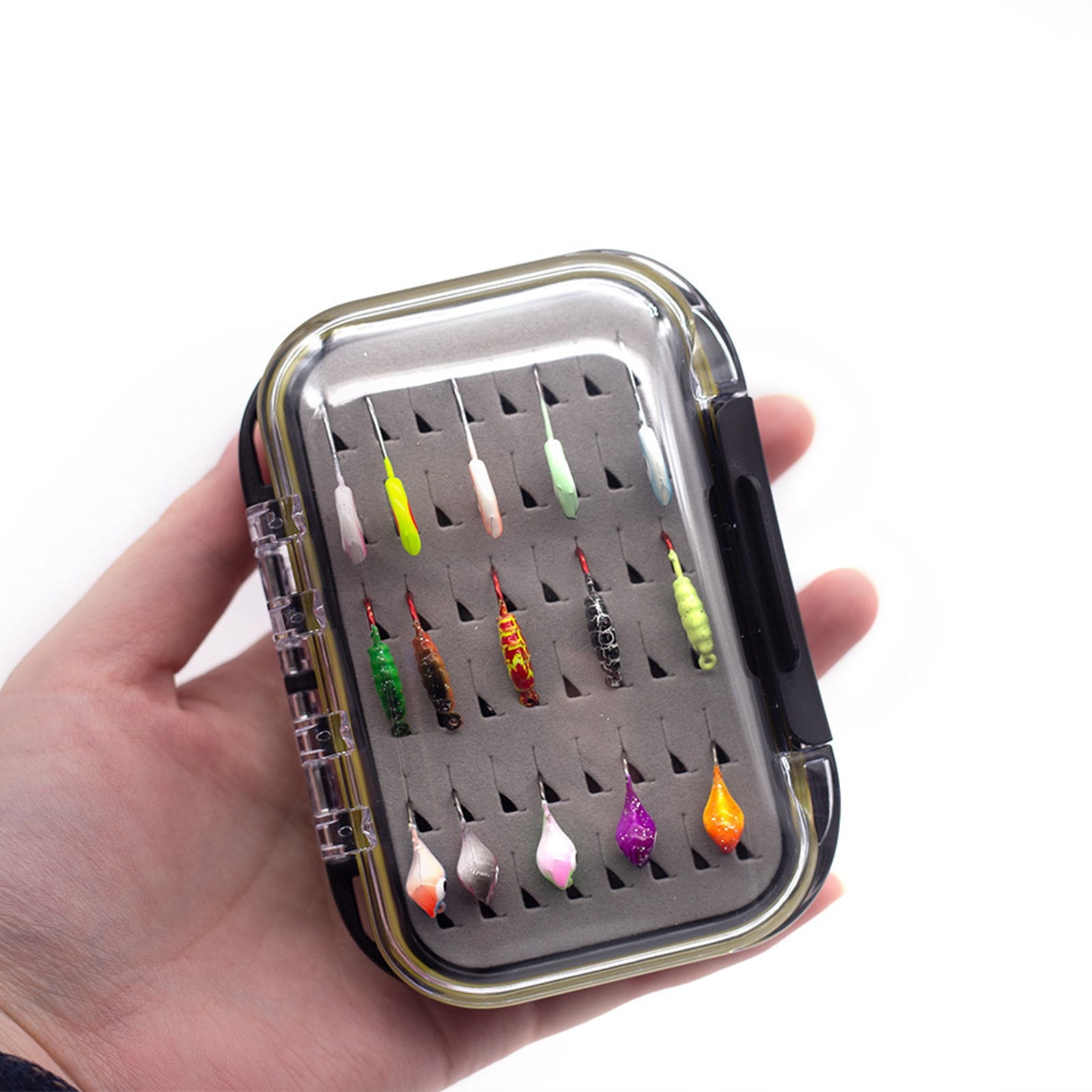 COOLHOOD 30/36pcs Ice Fishing Lure Set Winter Ice Fishing Jigs Set for Perch Bass Fishing Sinking Metal Jigging Hard Baits