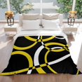 thumbnail image 3 of Modern Abstract Art Flannel Blanket for Bed,Travel and Camping, Yellow White Geometric Circle Super Soft Cozy Blanket for All Seasons 50"x60", 3 of 7