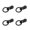 Black, variant on LYD 4PCS L Track Double Stud Tie Down Fitting Carbon Steel with O Ring for Truck Bed Trailer Cargo Control Pickup RV ATV, Gold Bronze (4.72 inches / 12 cm)