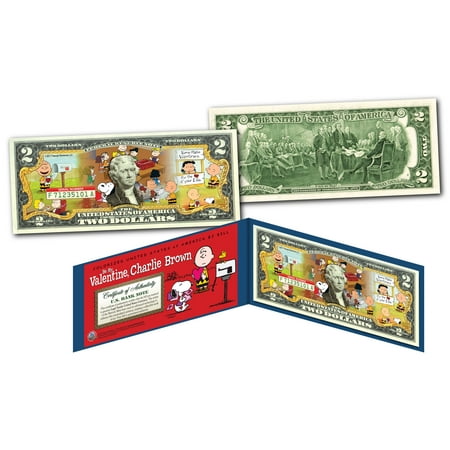 UPC: 0749002301912 | PEANUTS * BE MY VALENTINE  CHARLIE BROWN * Snoopy Officially Licensed $2 US Bill