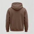 thumbnail image 3 of Men's Classic Solid Fleece Pullover Hoodie, Drawstring Hooded Sweatshirt with Kangaroo Pocket, for Fall Winter Daily Casual Wear Brown M, 3 of 6