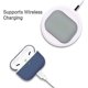 thumbnail image 4 of Funda Protectora Compatible con AirPods Pro, Funda Protectora de Silicona Antigolpes, Ultrafina, Suave, Antideslizante Funda Protectora para AirPods Pro, Paquete de 2, Gris/Azul Oscuro, 4 of 4