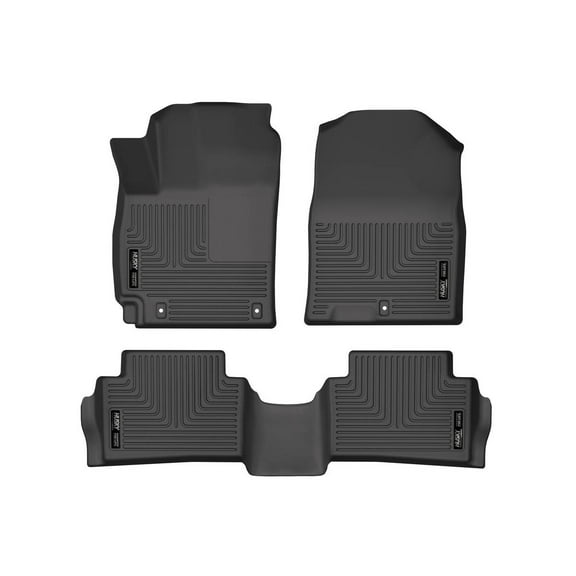 Husky Liners 95581 Weatherbeater Floor Mats Fit 2018-2023 Hyundai Kona Front/2nd Row Liners 3pc Black