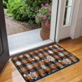thumbnail image 2 of Orange and Black Plaid Christmas Snowflake Pattern Door Rugs,Washable Non Slip Door Mats Indoor,Decorative Door Mats,Entry Mat Indoor for Entrance,Bedroom,Kitchen,Bathroom,30"x17", 2 of 6
