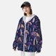 thumbnail image 3 of Balery Floral Hippie Mushrooms Sudadera ligera de manga larga con capucha y protección solar UPF 50+ para hombre y mujer, ideal para pesca y running-Small, 3 of 7