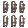 thumbnail image 1 of Snap Clips , Avoid Pulling Hair Easily   Clips Snap Comb Durable Material Different Use  For Woman For Saloon Brown, 1 of 8