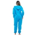 thumbnail image 3 of 6438-TRQ-XS #followme Adult Onesie Pajamas Jumpsuit (Turquoise / White, Small), 3 of 4