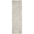thumbnail image 2 of SAFAVIEH Abstract Tobon Geometric Circles Runner Rug, Ivory/Gray, 2'3" x 8', 2 of 8
