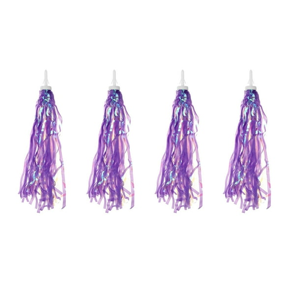 Uxcell Bike Streamers, Colorful Tassel Handlebar Streamers for Bikes and Scooters, 2 Pair & 10.6 Inch & Purple
