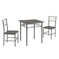 thumbnail image 2 of JRHRXXY 3-Piece Square Dining Table Set,with 2 Chairs for Kitchen,Dining Room,Breakfast Nook,Gray, 2 of 8