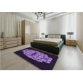 thumbnail image 4 of Ahgly Company Indoor Square Patterned Deep Purple Area Rugs, 3' Square, 4 of 6