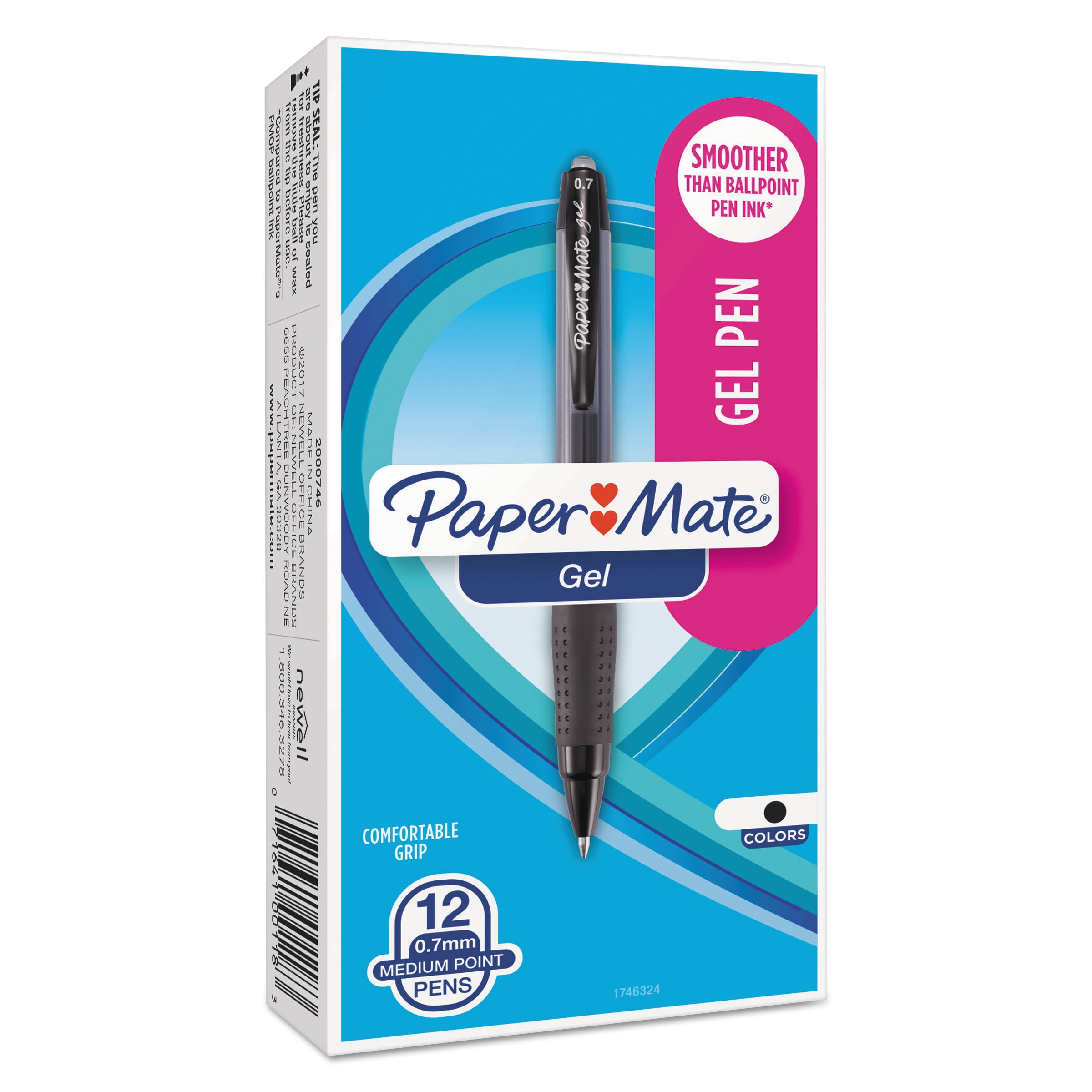 5 x 0.7mm Blue Paper Mate Rollerball Gel Pens 10 Refills Smooth Clean Writing 