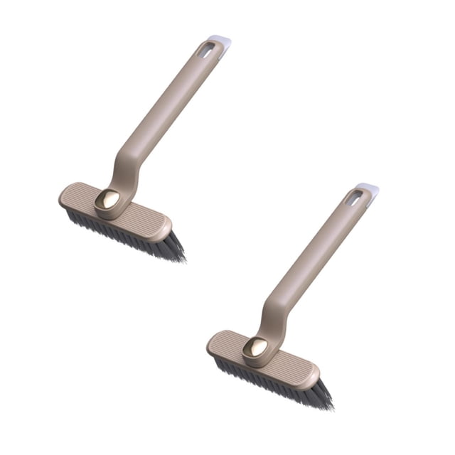 Oleegame 2PC Trashcans For Bedroom Rotating Brush For Ceramic Tiles With No Dead Corners Multi Functional Kitchen Cleaning Brush With Hard Two In One Dirt Brush