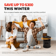 thumbnail image 5 of Honeywell 360 Surround Space Heater for Indoor Use, Small Electric Space Heater, Black, HHF360V, 5 of 11