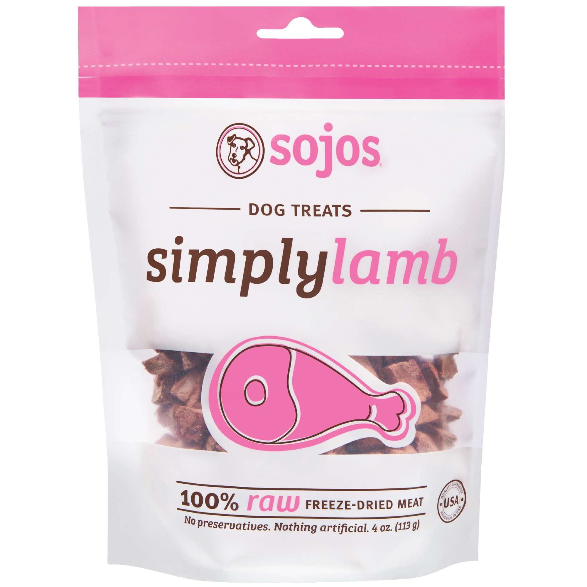 Sojos Simply Lamb FreezeDried Dog Treats, 4 oz