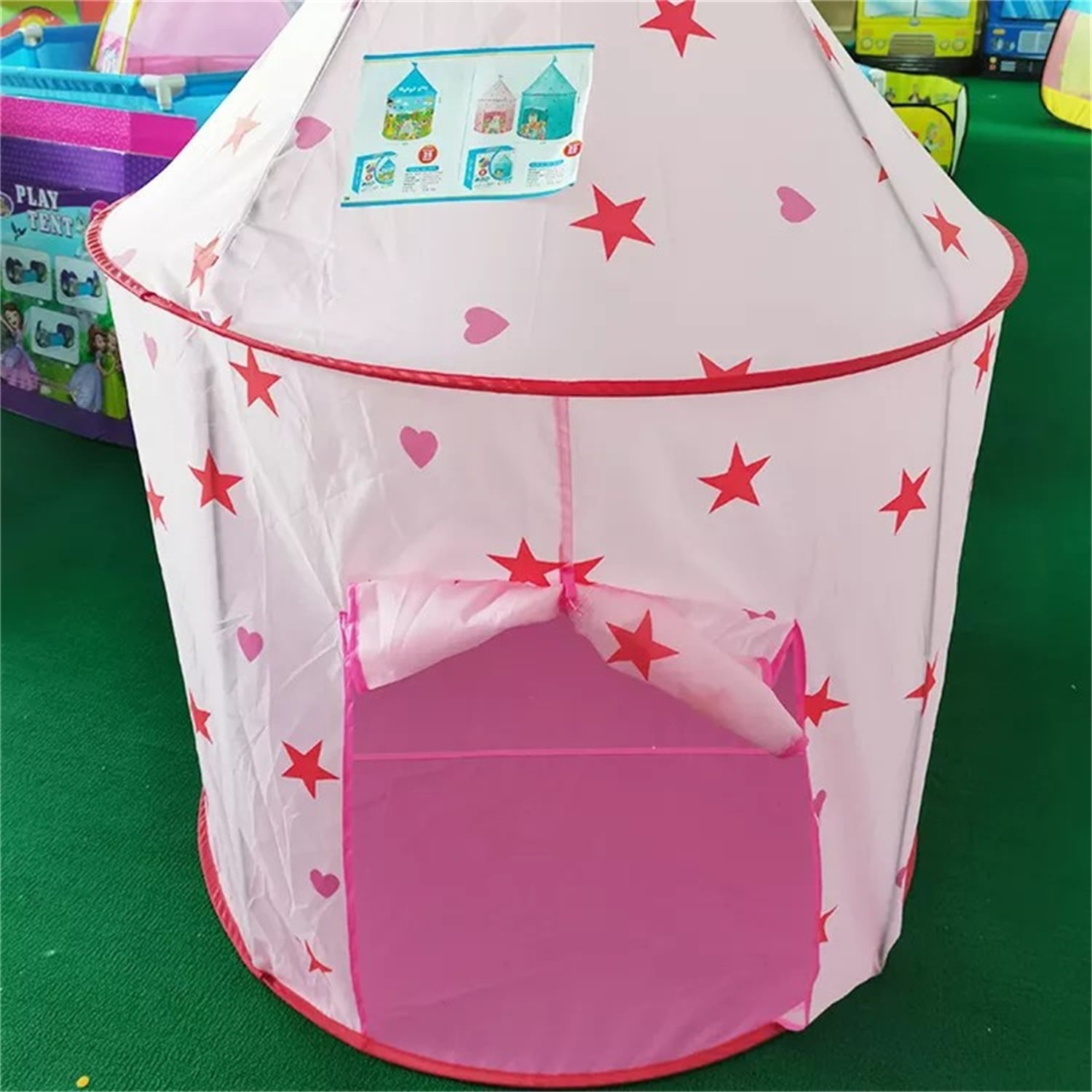 CIPACHO 52" Kids Play Tent for Girls Boys, Foldable Princess Tents Playhouse Flower Castle Teepee for Indoor Outdoor, Pink CIPACHO 52" Kids Play Tent for Girls Boys, Foldable Princess Tents Playhouse Flower Castle Teepee for Indoor Outdoor, Pink