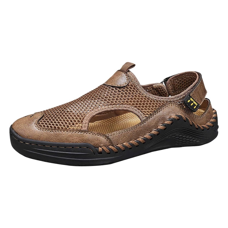 Men\'s Mesh Hiking Sandals, Closed-Toe Sport Sandals with Adjustable Straps, Men main image 4