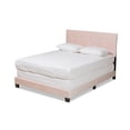 thumbnail image 1 of Baxton Studio Caprice Modern and Contemporary Glam Light Pink Velvet Fabric Upholstered Full Size Panel Bed, 1 of 5