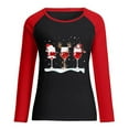thumbnail image 4 of IROINNID Reduced Christmas Sweatshirts for Women Winter Xmas Print Long Sleeves Crewneck Holiday New Year Tops,Black, 4 of 5