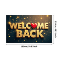 thumbnail image 3 of LUUFILx Welcome Back Banner Colorful Confetti Balloons Decorative Background Party Supplies Event Backdrop Celebration Welcome Banner Photography Props, 3 of 9