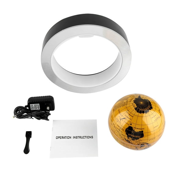 Magnetic Levitation Floating Rotating World Map Globe Frame with LED Light 100~240V (US Plug)