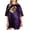 Purple, variant on Women's Fashion Sequined Casual Football Cheer Rugby Tops Long T Shirts Purple Polyester, cotton