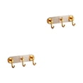 thumbnail image 3 of Cateissary Acrílico Instalación Estilo de carga Duradero Fácil de colgar Fácil Acrílico Sin taladrar Diario Fácil Pesado Moderno Duradero Oro 3 espacios 2Conjunto, 3 of 6