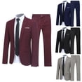 thumbnail image 2 of MYG Mens 2 Piece Suit Blazer Slim Fit Tuxedo Jacket Coat And Pants Set Formal Party, 2 of 9