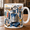 Black, variant on Painter Mug 3D Effect with Paint Roller & Brush, House Painting Gift for Painters
