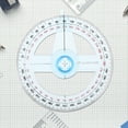 thumbnail image 4 of HIAKDOFT 6Pcs Sky Blue Plastic Circle Ruler with 360 Degree Rotating Protractor for Precise Angle Measurement, 4 of 7
