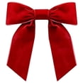 thumbnail image 3 of Red Velvet Bows 5 Pieces Pre-Tied Decorative Bow Set for Christmas Holiday Gift Wrapping Wreath Tree Decoration, 4.92 inch Festive Ribbon Ornament, 3 of 3
