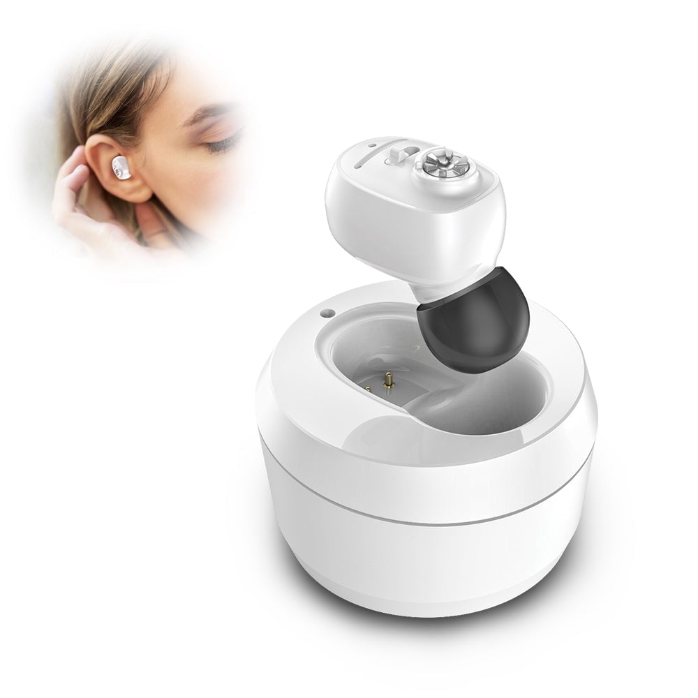 ELCTRTICI Hearing Aids for Seniors, Rechargeable, VHP-1607, White, Single