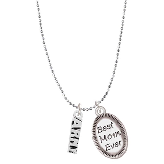 Delight Jewelry Army Best Mom Ever Charm Necklace
