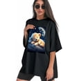thumbnail image 3 of Plus Size Shirt for Women Black Tops for Women Oversized Short Sleeves Shirt for Women Cute Puppy T Shirt Crewneck Shirt for Women L, 3 of 5