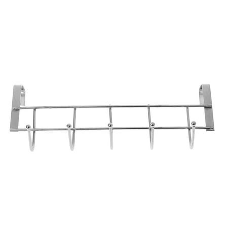 

GENEMA 5 Hooks Over Door Clothing Hanger Rack Cabinet Door Loop Holder Shelf For Home Bathroom Kitchen