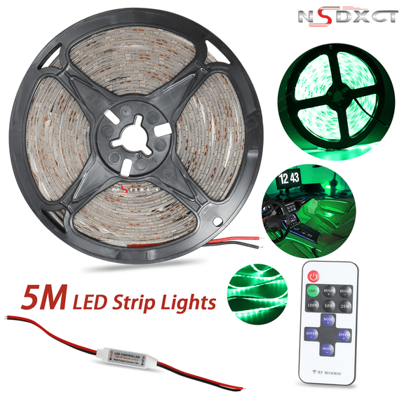NSDXCT Green 16.4ft LED Strip Lights Kit Boat Light Yacht Marine Deck Bow Pontoon  Waterproof  5m
