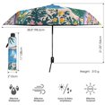 thumbnail image 3 of FORMRS Travel Umbrella Folding Auto Open Close Windproof Rain UV Protection, Purple Seaside, 3 of 8