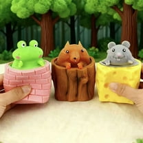 HWEJKC Stress Relief Squishy Halloween Animal Themed 3-Piece